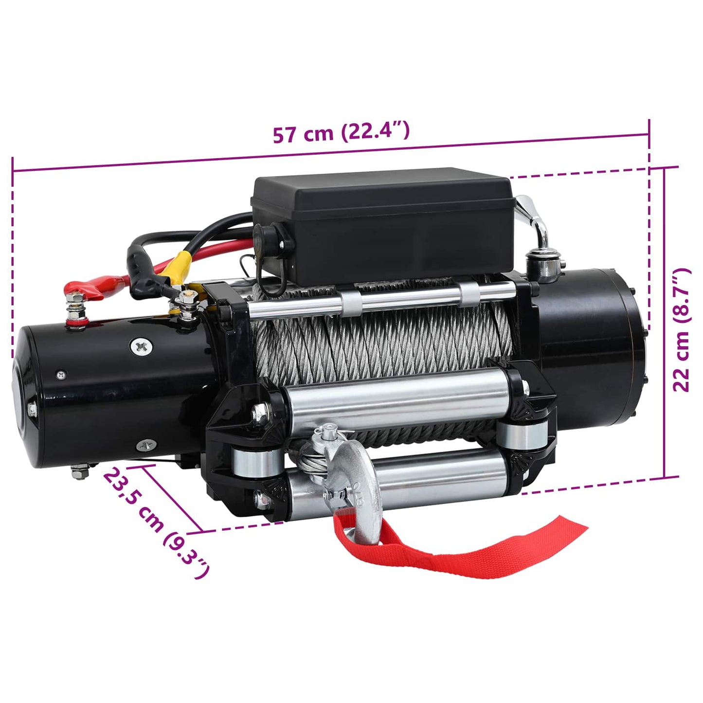 Electric Winch PVC Black