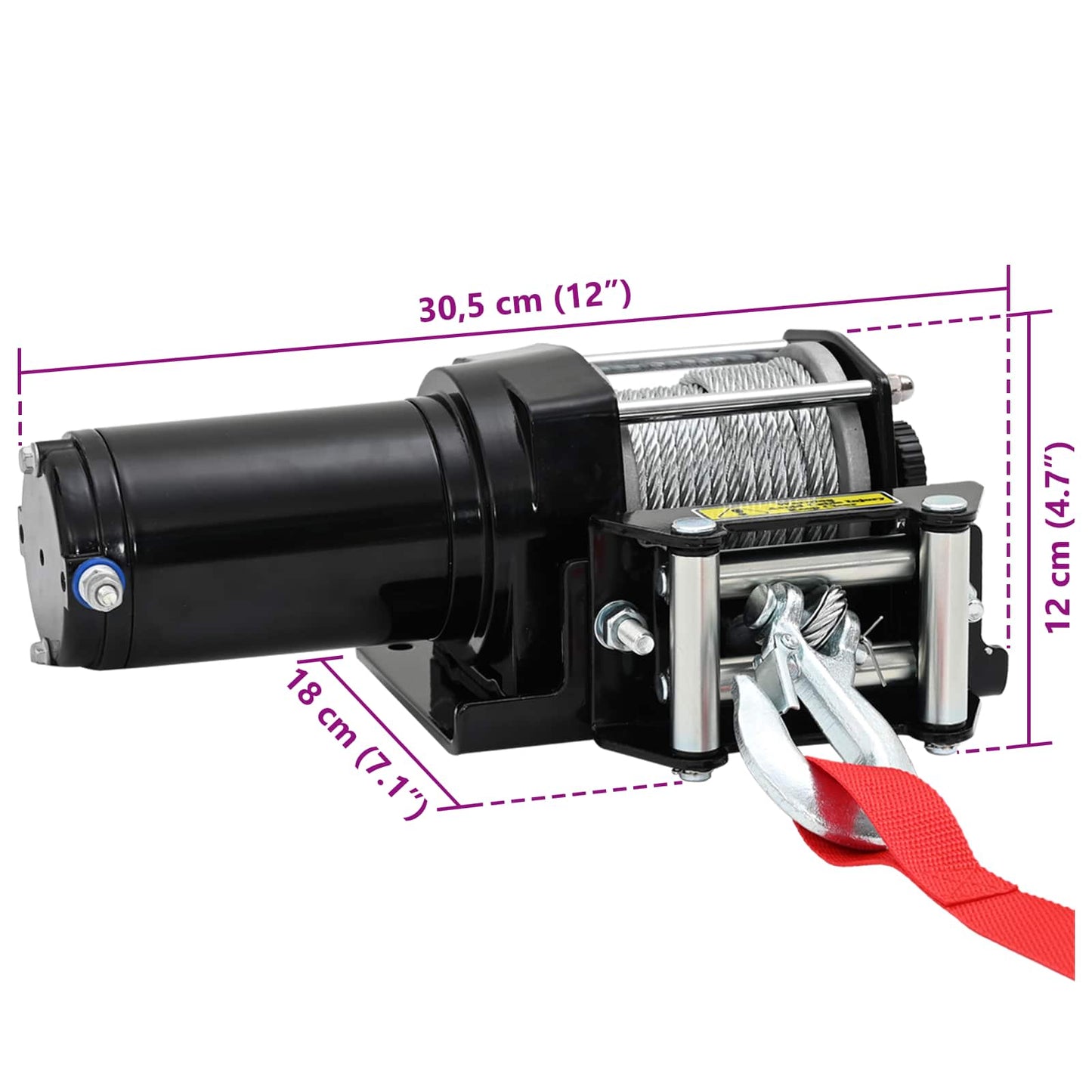Electric Winch PVC Black