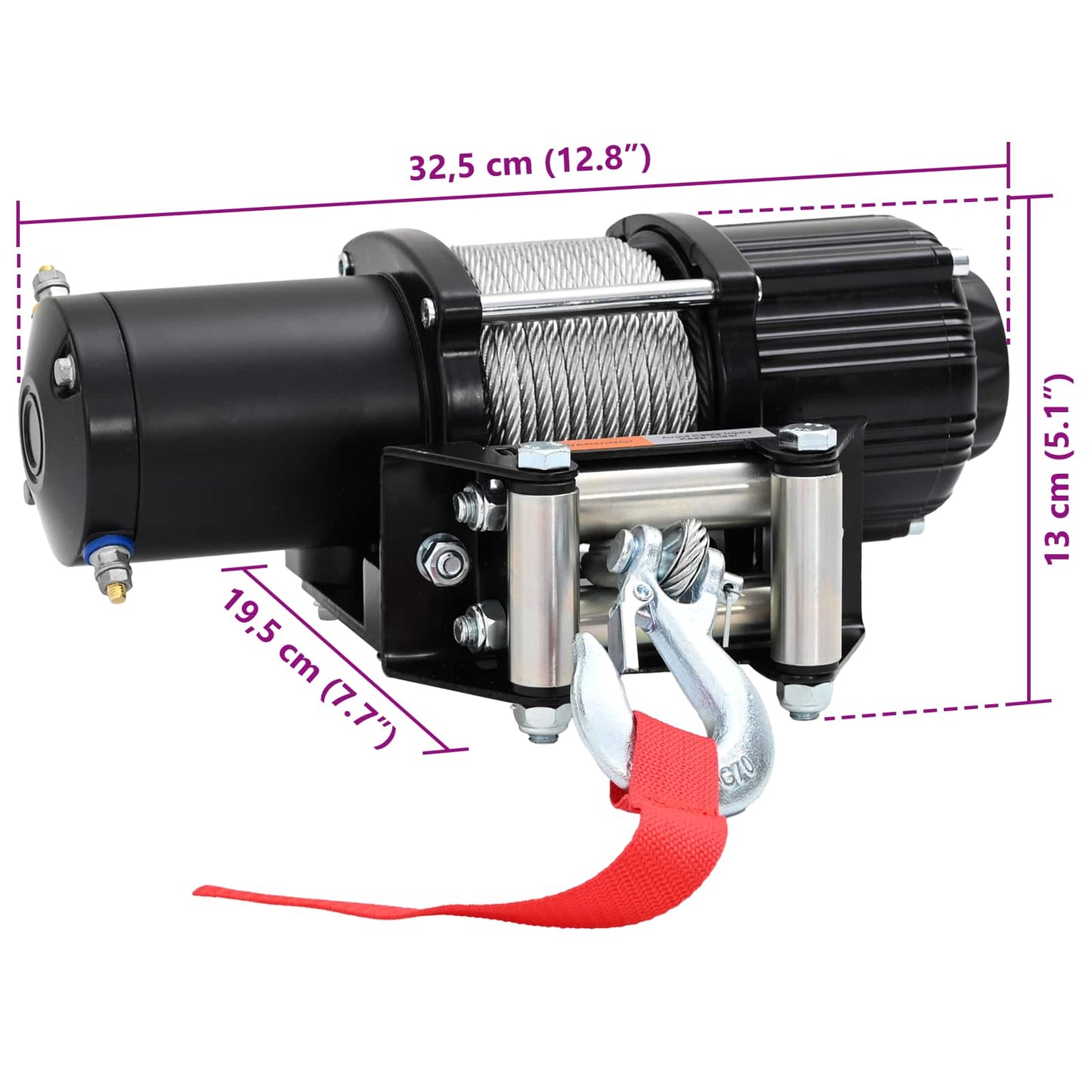 Electric Winch PVC Black