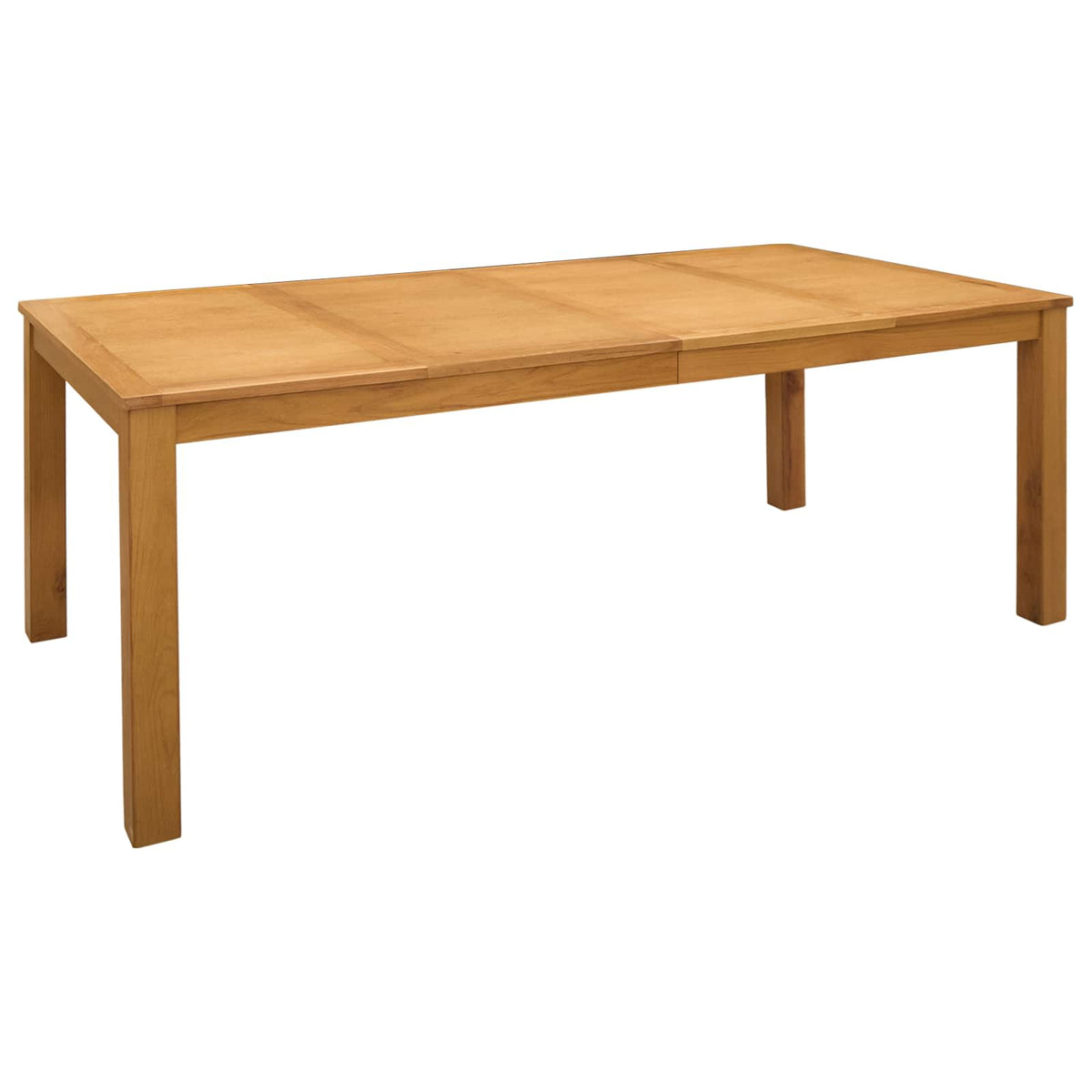 Dining Table 200 x 100 x 75 cm Solid Oak Wood Natural