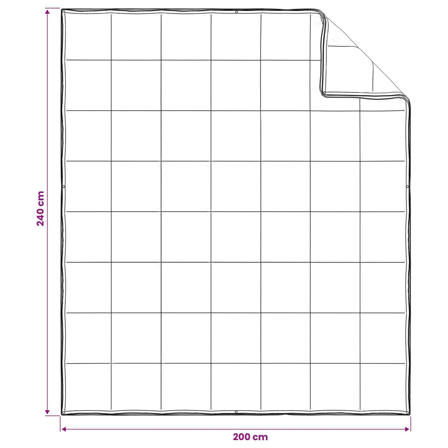 Full Year Duvet White 200 x 240 cm Bamboo Fiber