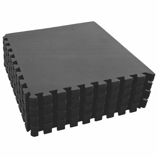 Pool Ground Mat 24 pcs Black 8.64 ㎡ EVA Foam
