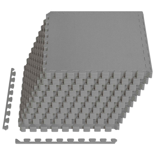 Pool Ground Mat 40 pcs Grey 14.4 m² EVA Foam