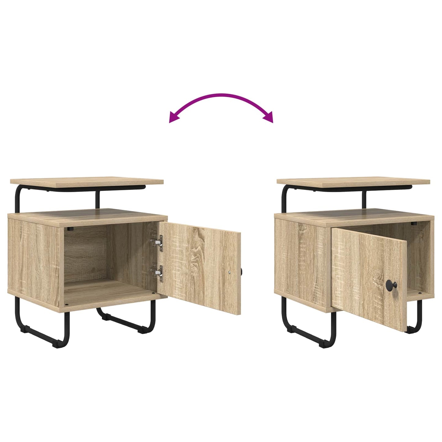Bedside Cabinet 2 pcs Sonoma Oak 40 x 36.5 x 50 cm
