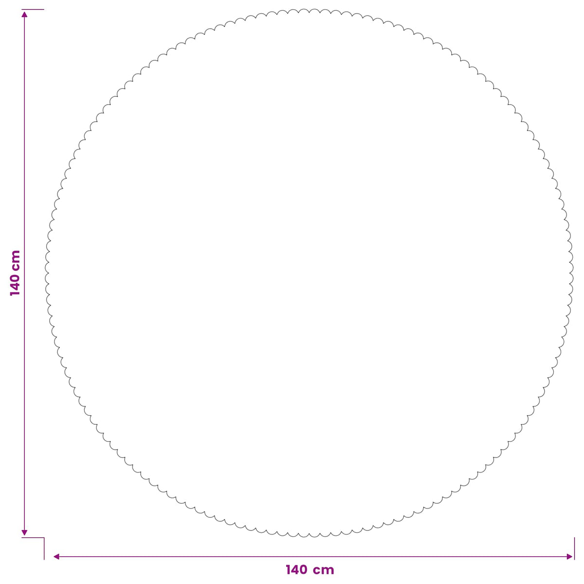 Table Cloth Round White Ø 140 cm