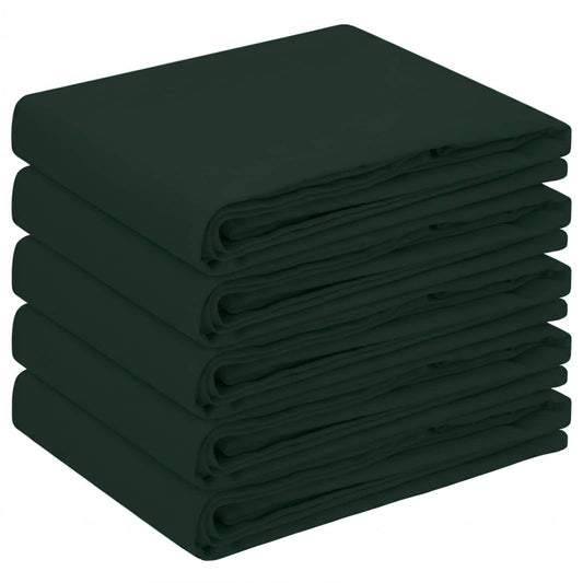 Table Cloth 5 pcs Rectangular Dark Green 140 x 160 cm Polyester