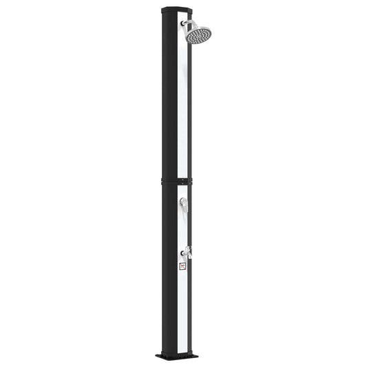 Solar Shower with Shower Head and Faucet 40 L Black and Silver