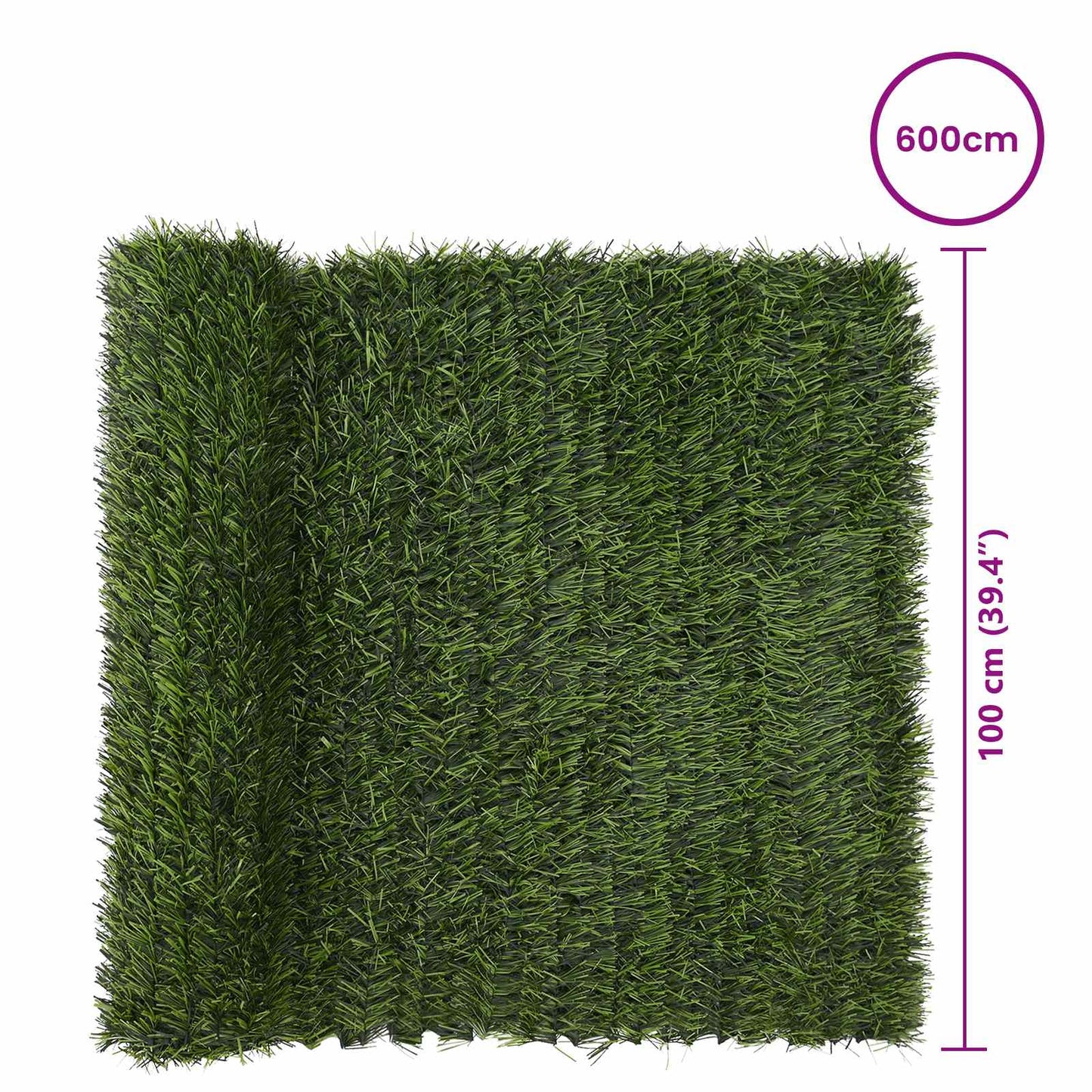 Artificial Fence Light Green 1 x 6 m PVC and Steel