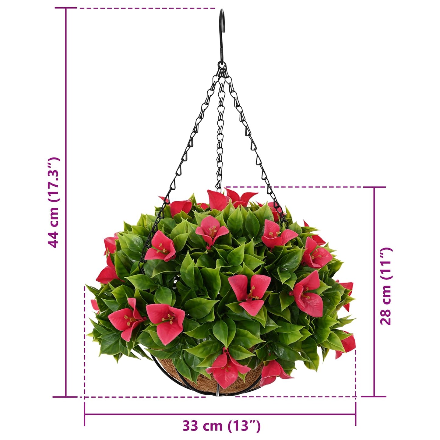 Artificial Flowers Rosy 33 x 33 x 44 cm PE and Steel