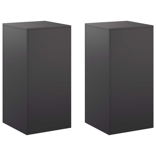 Plant Stand 2 pcs Black 40 x 40 x 80 cm Steel