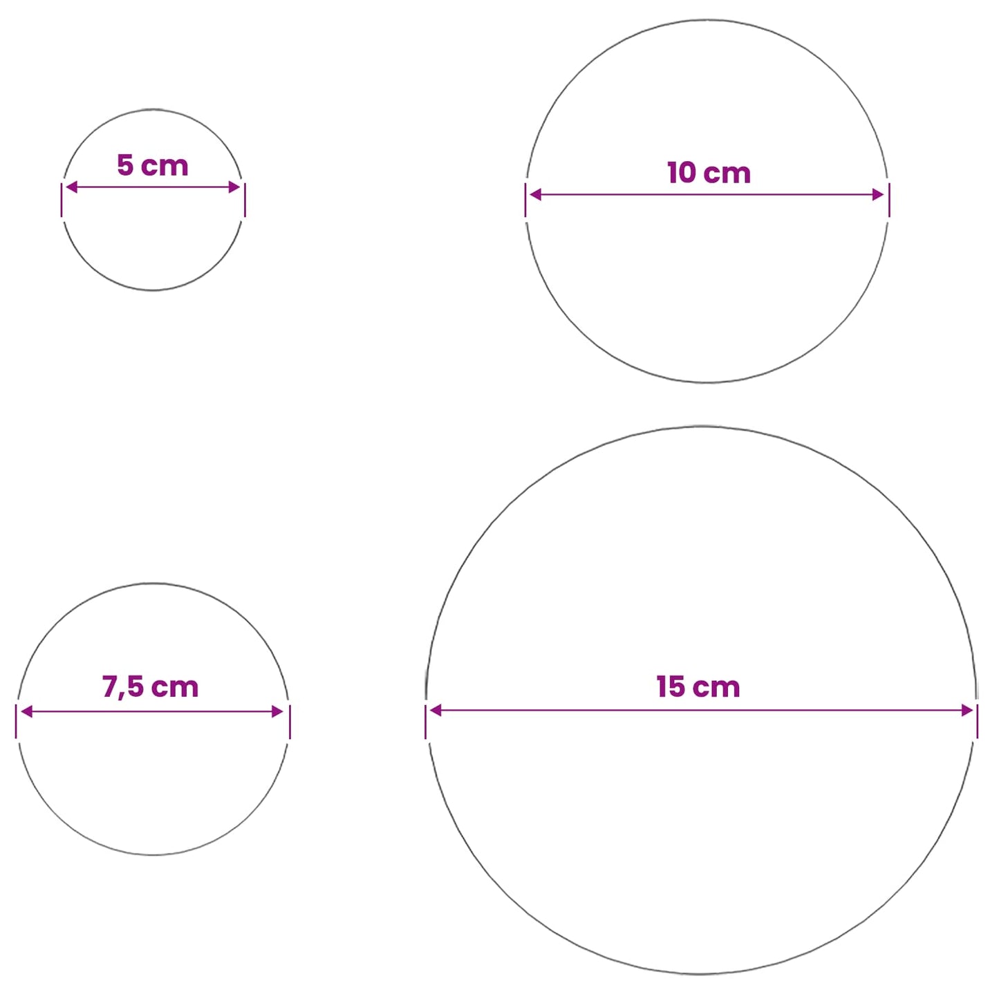 Brushed Ball 6 pcs Ø 15 cm Silver Stainless Steel 201
