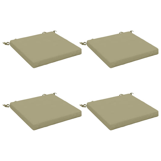 4-Piece Seat Cushions SOEST 4 pcs 100% Polyester Light Green