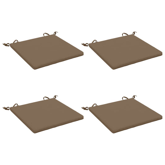 4-Piece Seat Cushions SOEST 4 pcs 100% Polyester Taupe