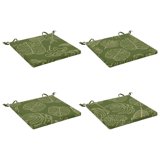 4-Piece Seat Cushions SOEST 4 pcs 100% Polyester Leaf Design