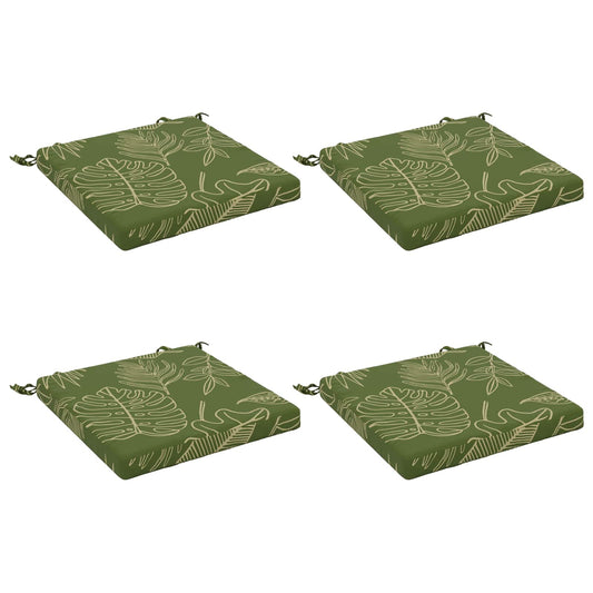4-Piece Seat Cushions SOEST 4 pcs 100% Polyester Leaf Design