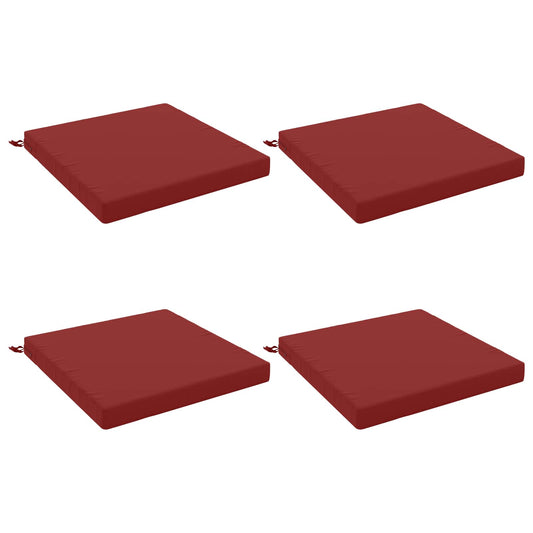 4-Piece Seat Cushions SOEST 4 pcs 100% Polyester Wine Red