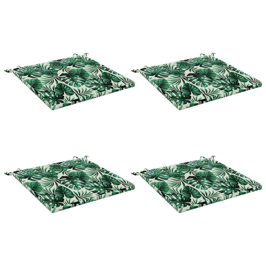 4-Piece Seat Cushions SOEST 4 pcs 100% Polyester Leaf Pattern