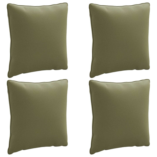 4-Piece Back Cushions PUTTEN 4 pcs 100% Polyester Olive Green