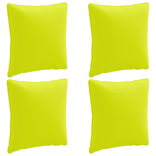 4-Piece Back Cushions PUTTEN 4 pcs 100% Polyester Bright Green