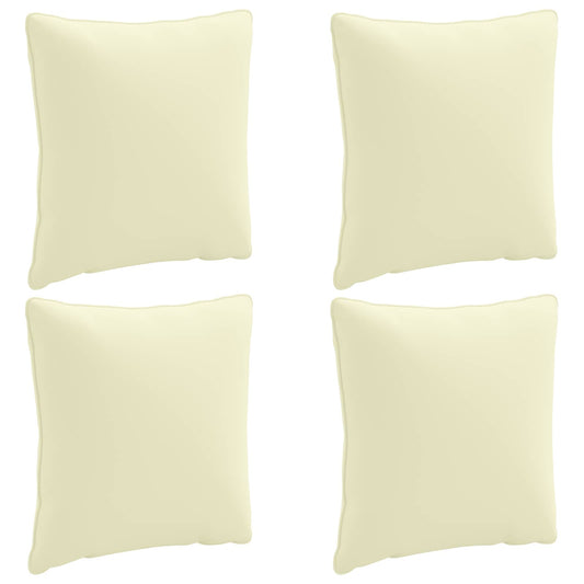 4-Piece Back Cushions PUTTEN 4 pcs 100% Polyester Cream