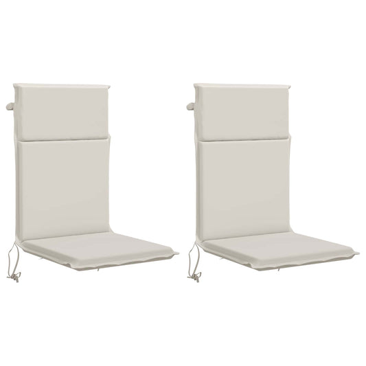 High Back Chair Cushion GEMERT 2 pcs 100% Polyester White