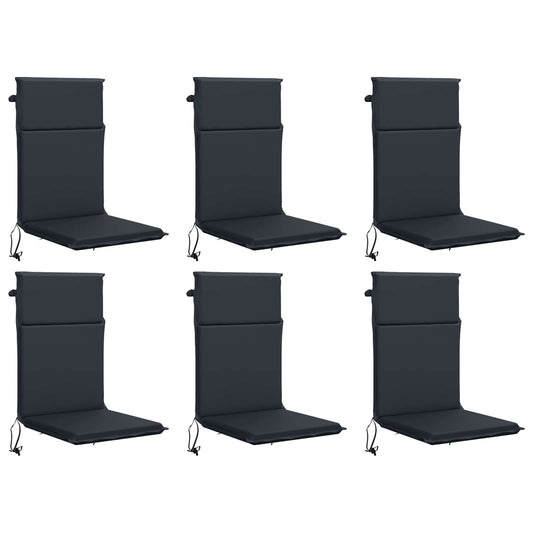 High Back Chair Cushion GEMERT 6 pcs 100% Polyester Dark Blue
