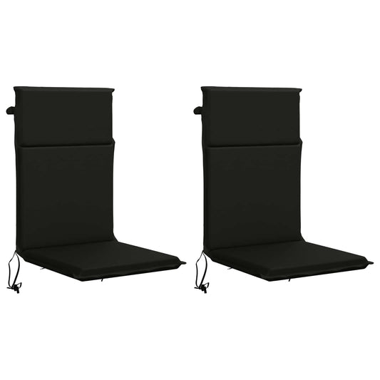 High Back Chair Cushion GEMERT 2 pcs 100% Polyester Black