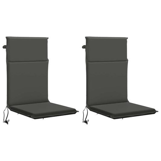 High Back Chair Cushion GEMERT 2 pcs 100% Polyester Anthracite