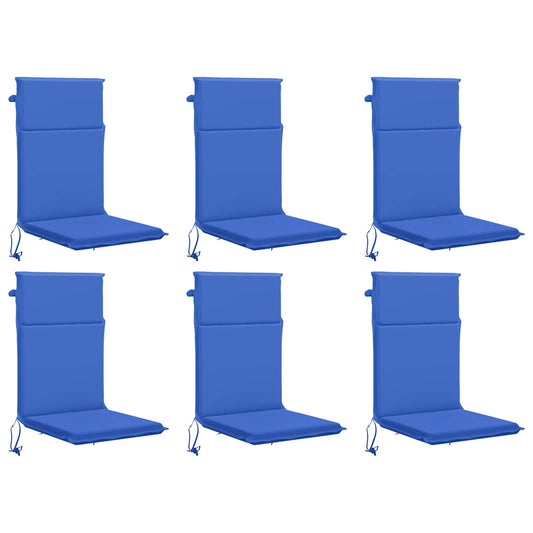 High Back Chair Cushion GEMERT 6 pcs 100% Polyester Royal Blue