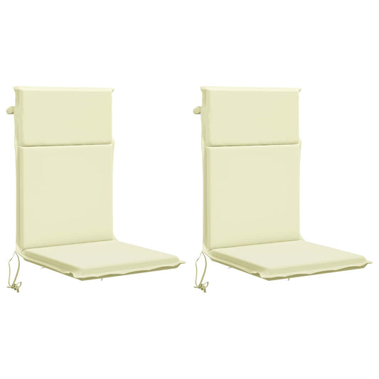 High Back Chair Cushion GEMERT 2 pcs 100% Polyester Cream