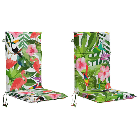 High Back Chair Cushion GEMERT 2 pcs 100% Polyester Multicolour