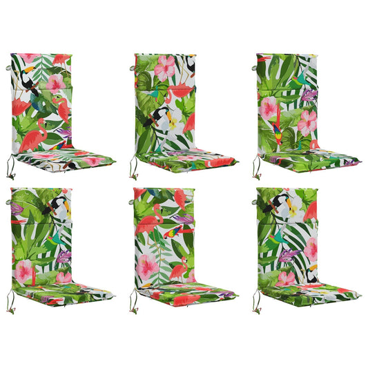 High Back Chair Cushion GEMERT 6 pcs 100% Polyester Multicolour