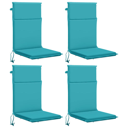 High Back Chair Cushion GEMERT 4 pcs 100% Polyester Turquoise
