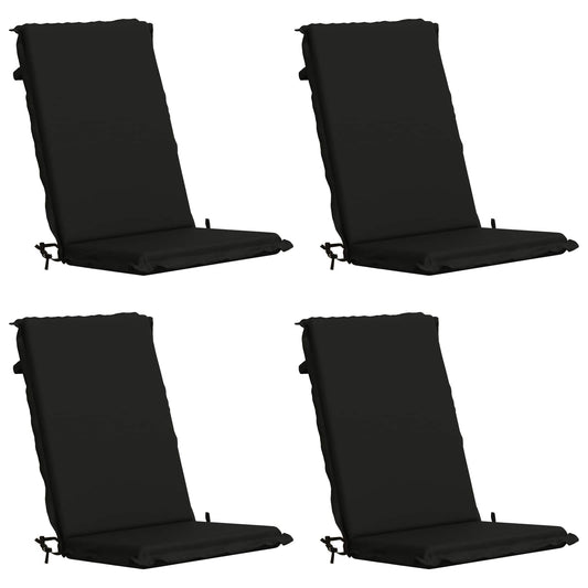 High Back Chair Cushion GEMERT 4 pcs 100% Polyester Black