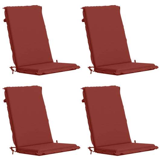 High Back Chair Cushion GEMERT 4 pcs 100% Polyester Red