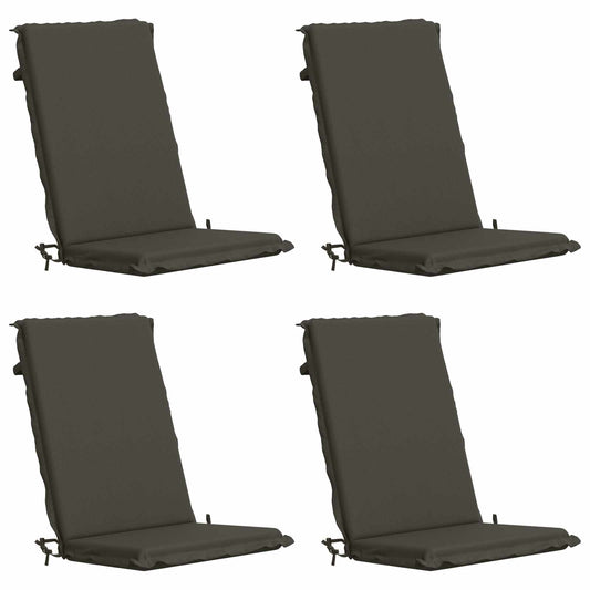 High Back Chair Cushion GEMERT 4 pcs 100% Polyester Anthracite
