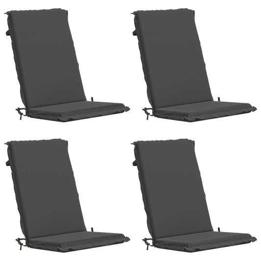 High Back Chair Cushion GEMERT 4 pcs 100% Polyester Anthracite