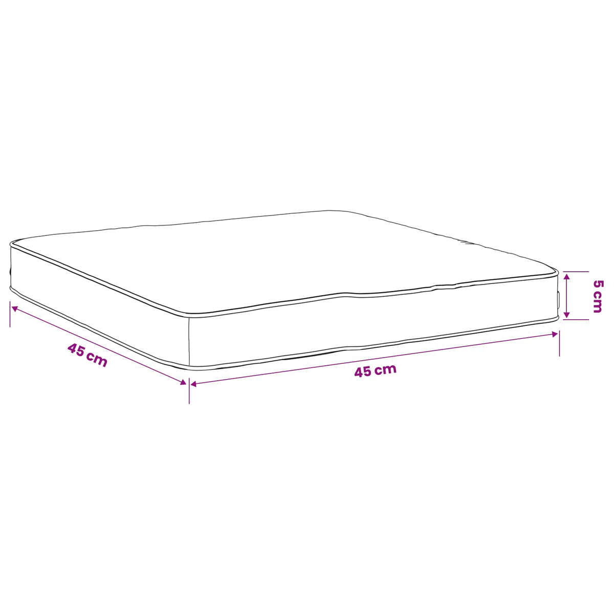 4-Piece Seat Cushions VUGHT 4 pcs 100% Polyester Royal Blue