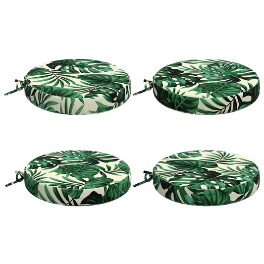 4-Piece Seat Cushions SOEST 4 pcs 100% Polyester Leaf Pattern