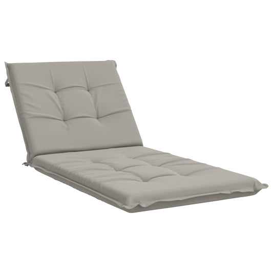 Sunlounger Cushion GEMERT 100% Polyester Grey 190 x 70 x 9 cm