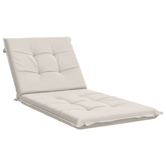 Sunlounger Cushion GEMERT 100% Polyester White 190 x 80 x 9 cm