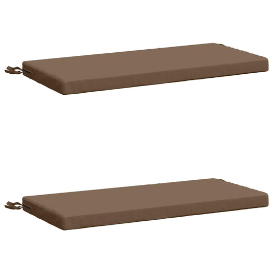 2-Piece Bench Cushions SOEST 2 pcs 100% Polyester Taupe