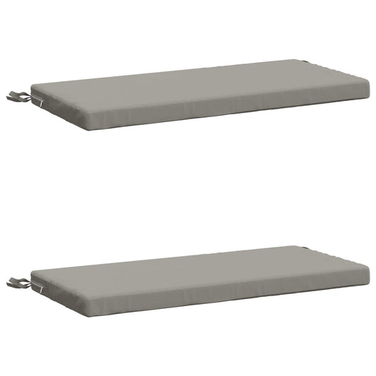2-Piece Bench Cushions SOEST 2 pcs 100% Polyester Grey