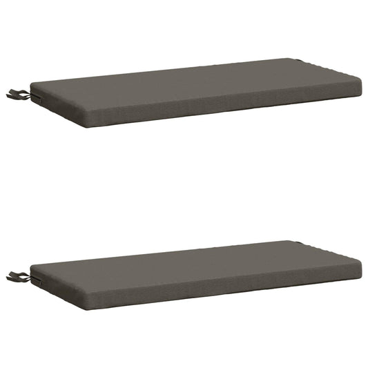 2-Piece Bench Cushions SOEST 2 pcs 100% Polyester Grey