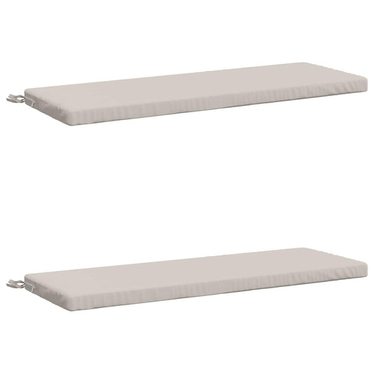 2-Piece Bench Cushions SOEST 2 pcs 100% Polyester White
