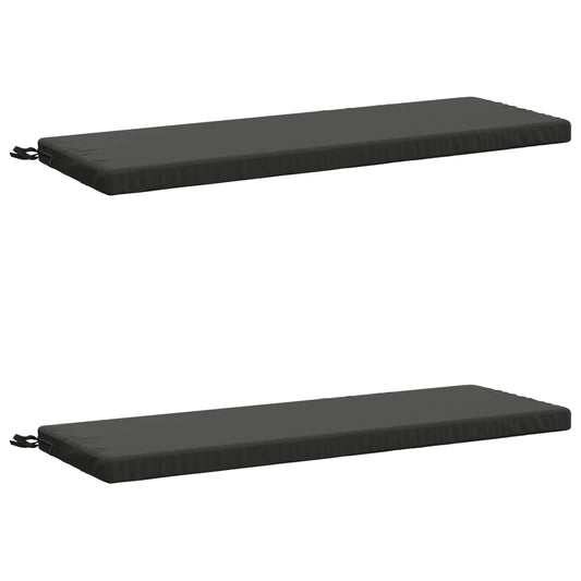 2-Piece Bench Cushions SOEST 2 pcs 100% Polyester Anthracite