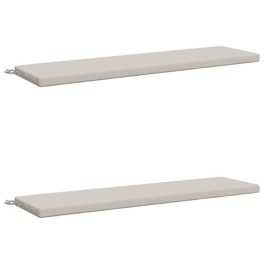 2-Piece Bench Cushions SOEST 2 pcs 100% Polyester White