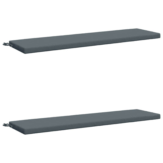 2-Piece Bench Cushions SOEST 2 pcs 100% Polyester Blue
