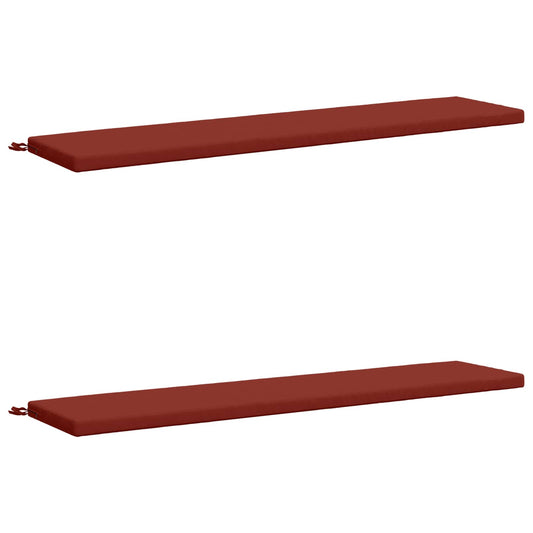 2-Piece Bench Cushions SOEST 2 pcs 100% Polyester Red