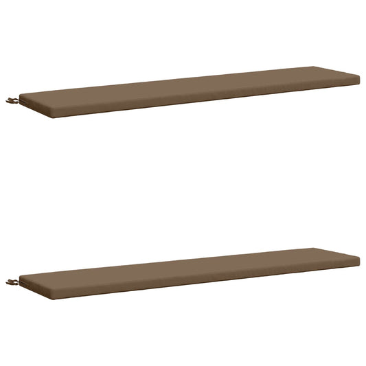 2-Piece Bench Cushions SOEST 2 pcs 100% Polyester Taupe